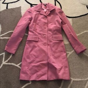 New Express Pink Trench Rain Coat XS